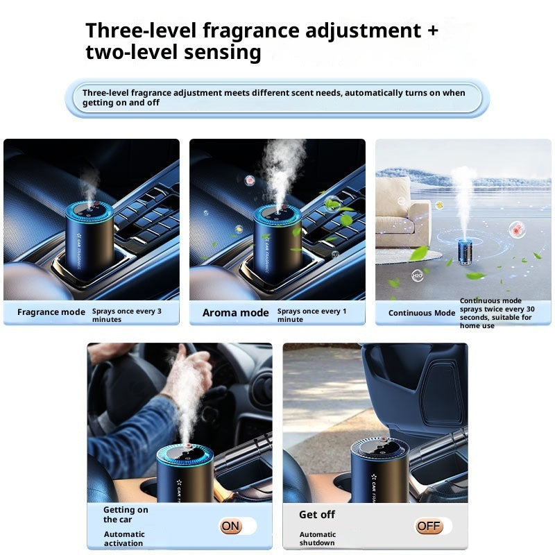 Car Automatic Spray Pickup Ambience Light Odor Removal Fragrance Machine