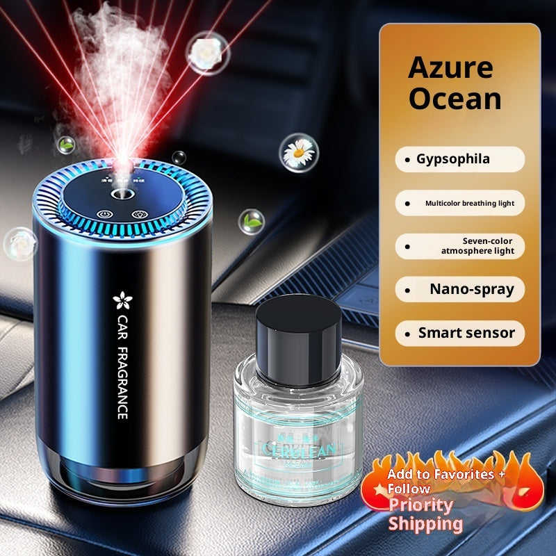 Car Automatic Spray Pickup Ambience Light Odor Removal Fragrance Machine