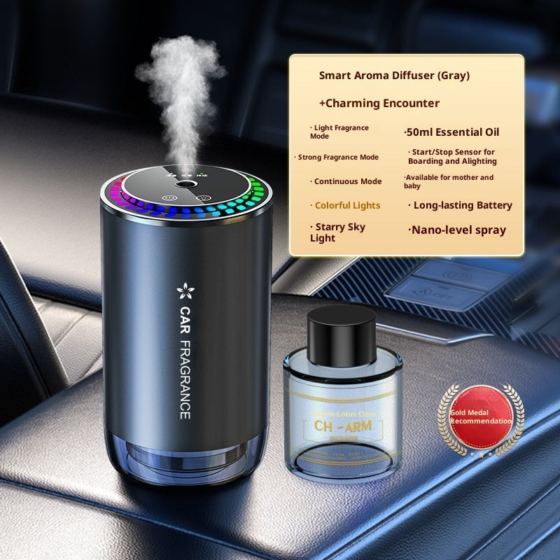 Car Automatic Spray Pickup Ambience Light Odor Removal Fragrance Machine