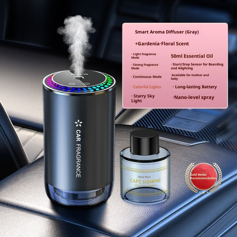 Car Automatic Spray Pickup Ambience Light Odor Removal Fragrance Machine