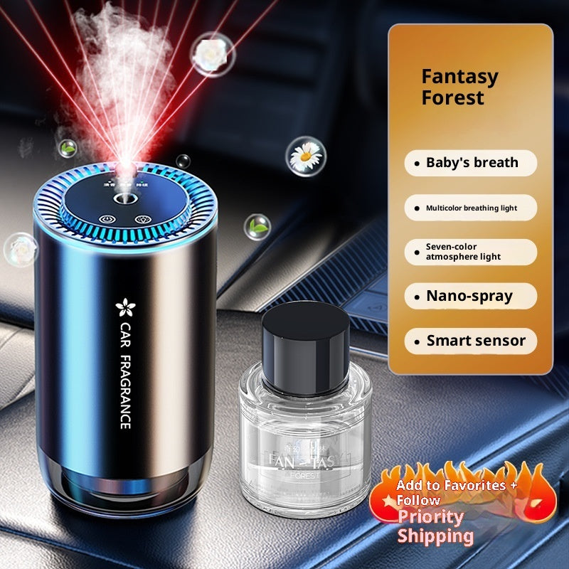 Car Automatic Spray Pickup Ambience Light Odor Removal Fragrance Machine